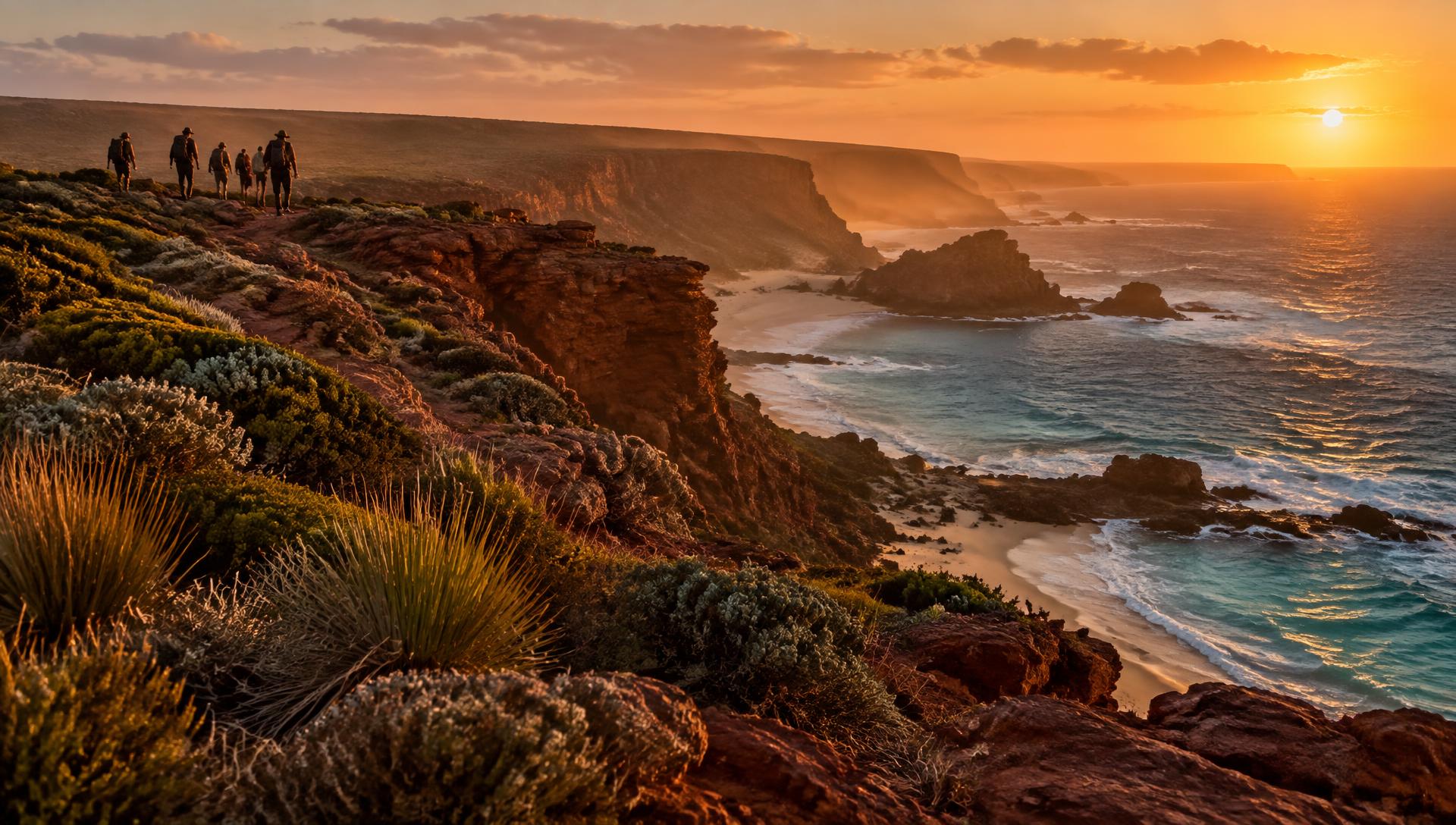 Western Australia coastal landscape at sunset